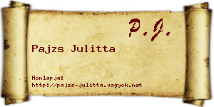 Pajzs Julitta névjegykártya